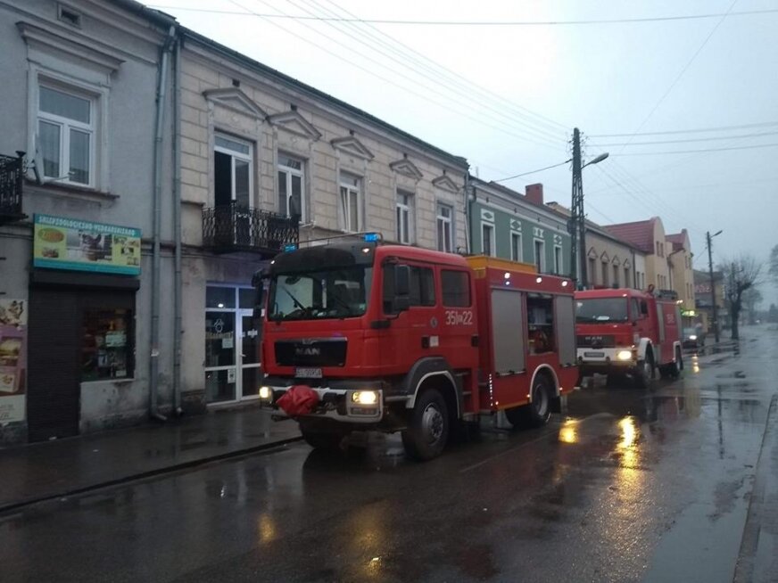 Pożar przy ulicy Rawskiej w Skierniewicach