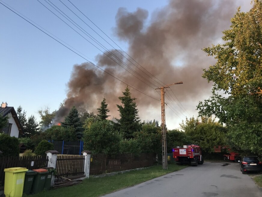 Pożar przy ulicy Skłodowskiej