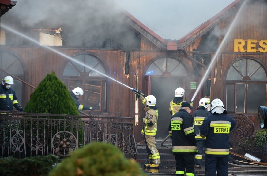 Pożar restauracji w Wałowicach (ZDJĘCIA)
