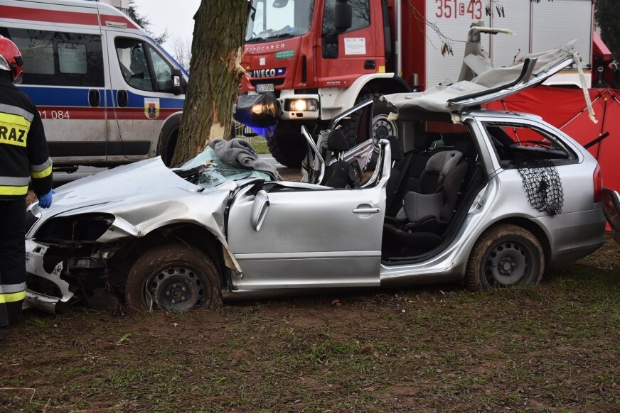 Wypadek w Julkowie, kierowca zabrany przez LPR