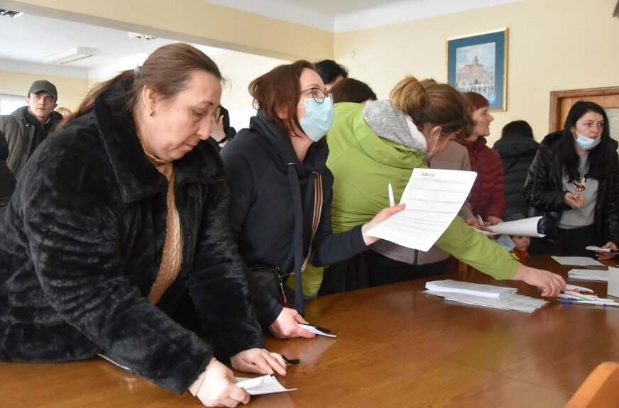 Nie brakowało pytań Ukraińców, którzy są chętni podjąć pracę jak najszybciej. 