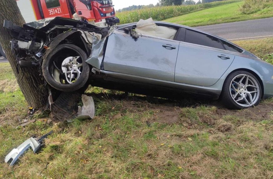 Wypadek pod Skierniewicami. Dwie osoby w stanie ciężkim