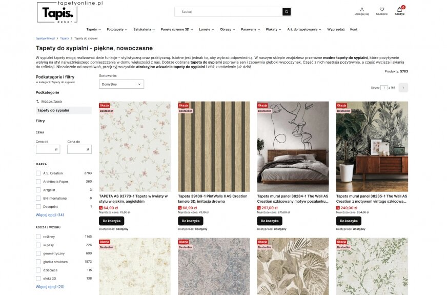 Tapety do sypialni klasy premium - jakie desenie, struktury i wykończenia tworzą efekt wow?