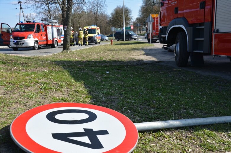  Dwie ranne osoby zostały przetransportowane do szpitali 