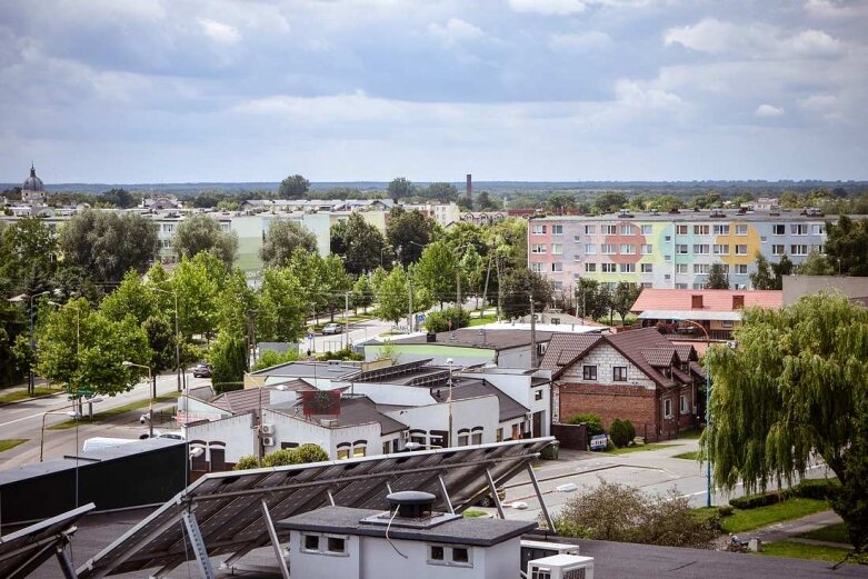  Jak wyglądają Skierniewice z wysokości 25 metrów 