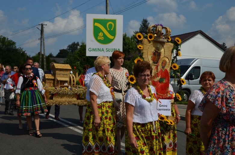  Tłumy na powiatowyh dożynkach w Godzianowie 