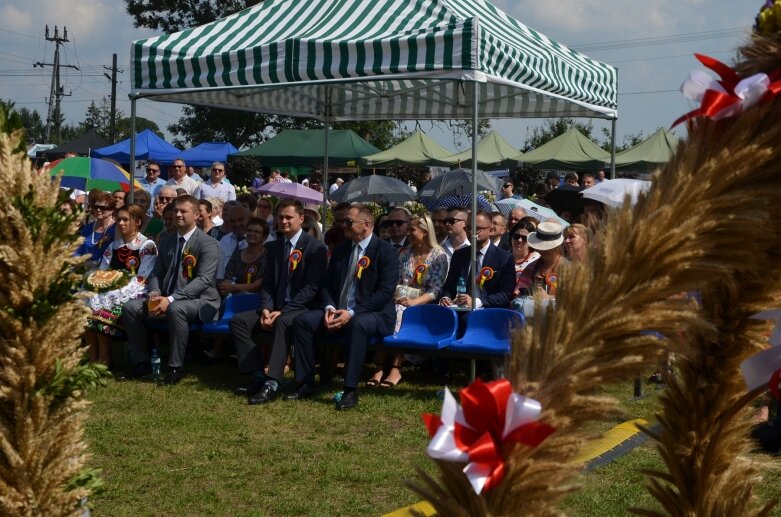  Tłumy na powiatowyh dożynkach w Godzianowie 