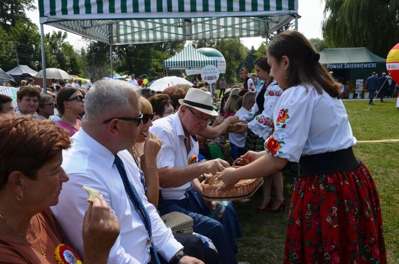  Tłumy na powiatowyh dożynkach w Godzianowie 