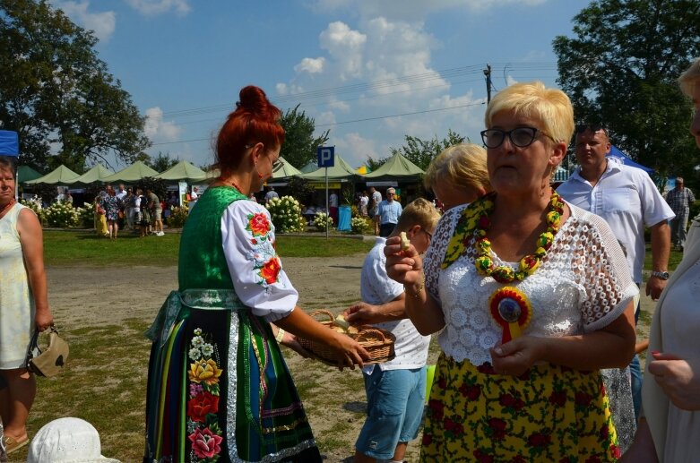  Tłumy na powiatowyh dożynkach w Godzianowie 