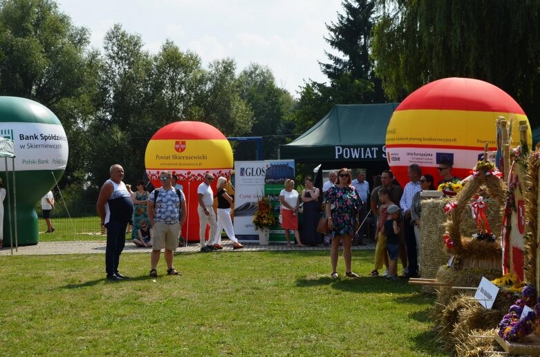  Tłumy na powiatowyh dożynkach w Godzianowie 