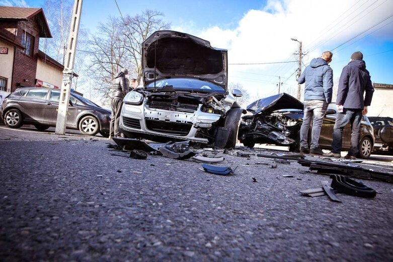  Wypadek na ulicy Kościuszki w Skierniewicach 