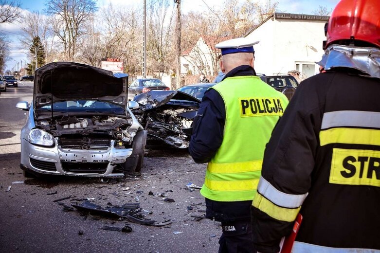  Wypadek na ulicy Kościuszki w Skierniewicach 