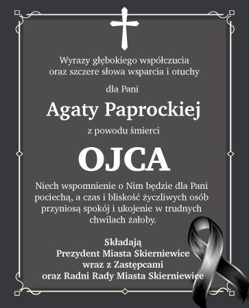 Kondolencje Paprocka
