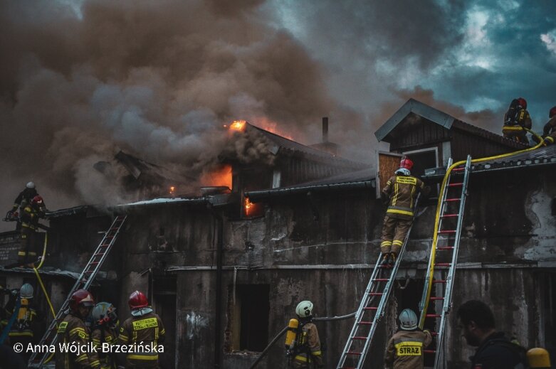  Pożar w centrum Skierniewic 