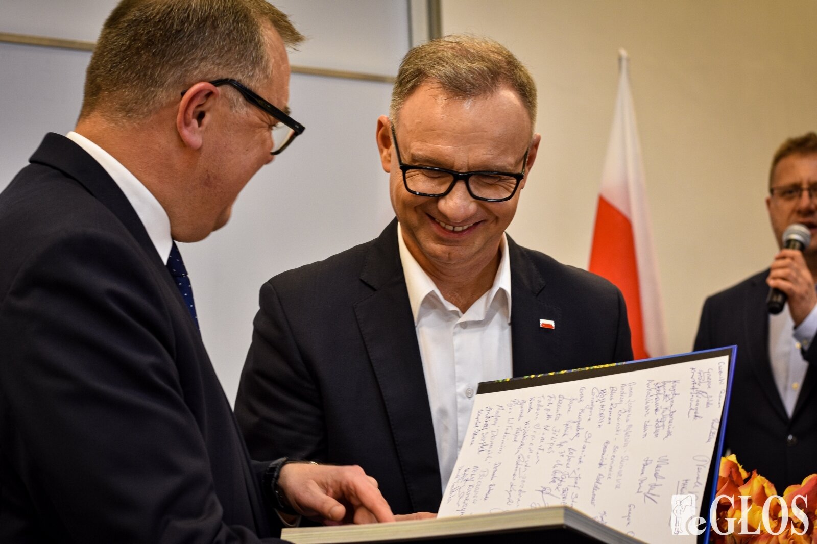  Były Prezydent RP Andrzej Duda w Skierniewicach. 21 października 2025 r. 