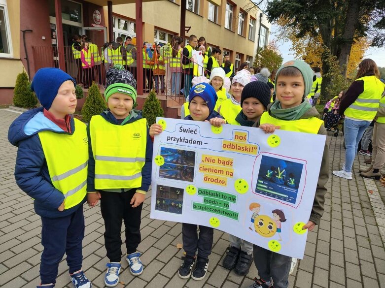 Odblaskowa akcja w SP Michowice