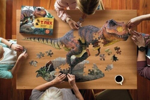 Puzzle konturowe dinozaur I am T-Rex Madd Capp 100 el. 
